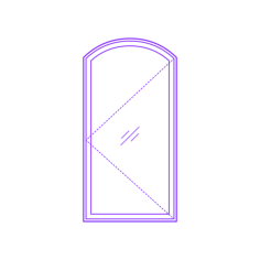 Buildings Casement Windows Arch Head Sticker Outline Svg File, Free Vectors File